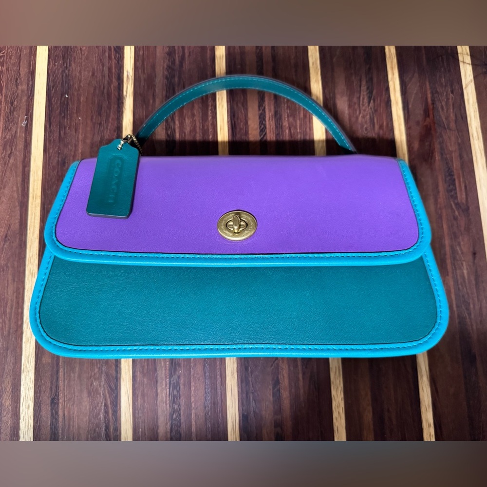 Coach original colorblock, Turnlock clutch crossbody - gloveland